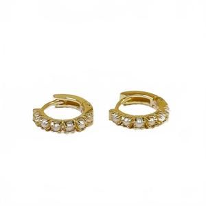 NEW GOLDFI women's fresh water pearl hoop earrings in gold
